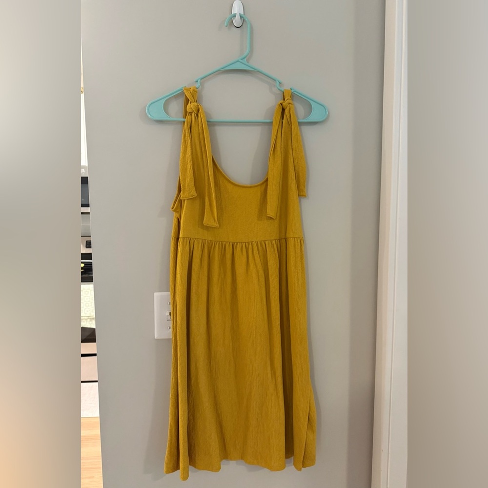 Wild Fable Mustard Yellow Sleeveless Tie Strap Dress